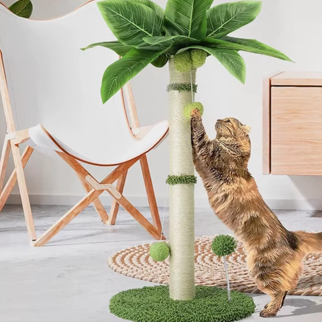 Interactive Tall Cat Scratching Post